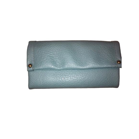 Time‎ and Tru Teal w Gold Accent Farrah Flap Front Soft Wallet NWT - Picture 3 of 7